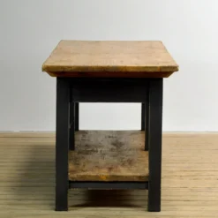 Table de cuisine/préparation en pin, vers 1920