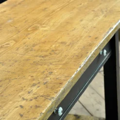 Table de cuisine/préparation en pin, vers 1920