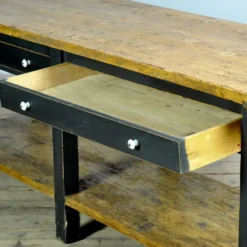 Table de cuisine/préparation en pin, vers 1920