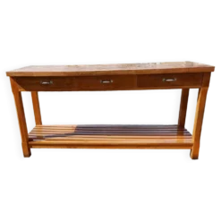 Table de Drapier Bois , 3 Tiroirs .