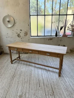 Table de drapier, console en chêne, 1950