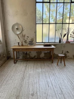 Table de drapier, console en chêne, 1950