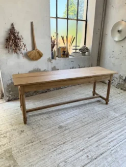 Table de drapier, console en chêne, 1950