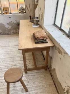 Table de drapier, console en chêne, 1950