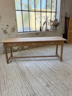 Table de drapier, console en chêne, 1950
