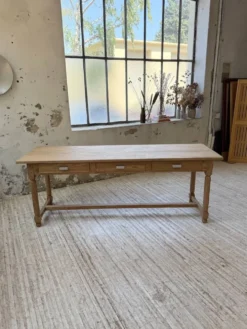 Table de drapier, console en chêne, 1950