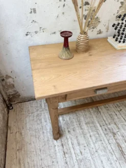 Table de drapier, console en chêne, 1950