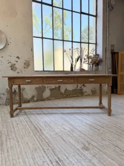 Table de drapier, console en chêne, 1950