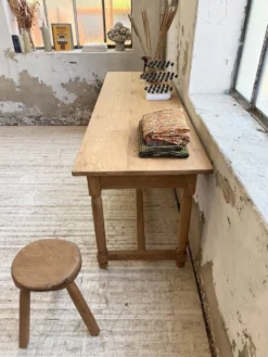 Table de drapier, console en chêne, 1950