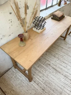 Table de drapier, console en chêne, 1950