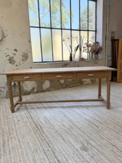 Table de drapier, console en chêne, 1950