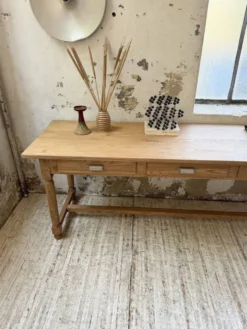 Table de drapier, console en chêne, 1950