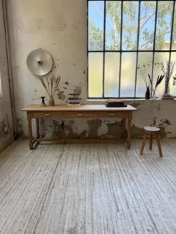 Table de drapier, console en chêne, 1950