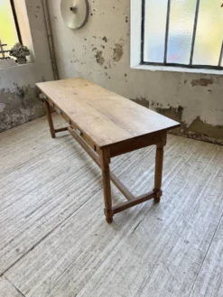 Table de drapier, console en chêne, 1950