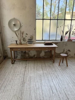 Table de drapier, console en chêne, 1950