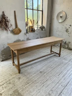 Table de drapier, console en chêne, 1950