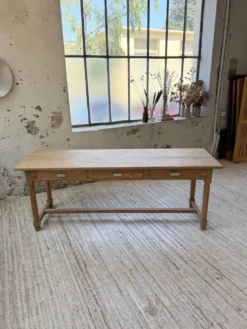 Table de drapier, console en chêne, 1950