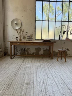 Table de drapier, console en chêne, 1950
