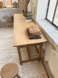 Table de drapier, console en chêne, 1950