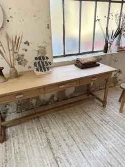 Table de drapier, console en chêne, 1950
