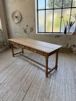 Table de drapier, console en chêne, 1950