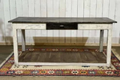 Table de drapier des années 1930 en sapin et châtaignier