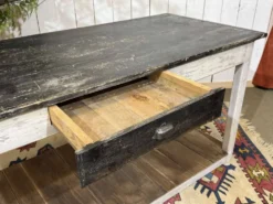 Table de drapier des années 1930 en sapin et châtaignier