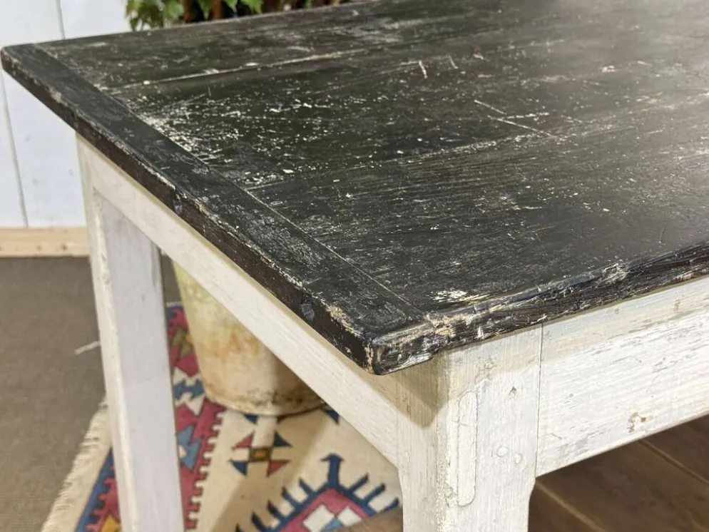 Table de drapier des années 1930 en sapin et châtaignier