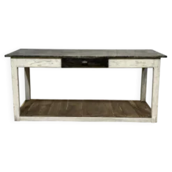 Table de drapier des années 1930 en sapin et châtaignier