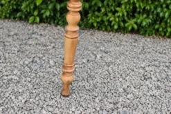 Table de ferme ancienne en bois – pieds tournés, tiroir et rallonge d’appoi
