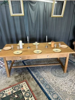 Table de ferme ancienne en chêne massif restaurée
