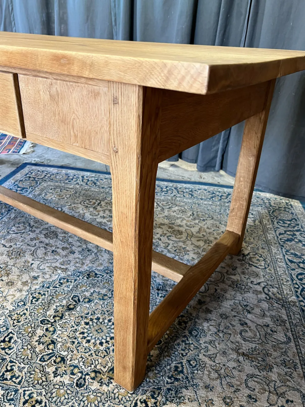 Table de ferme ancienne en chêne massif restaurée