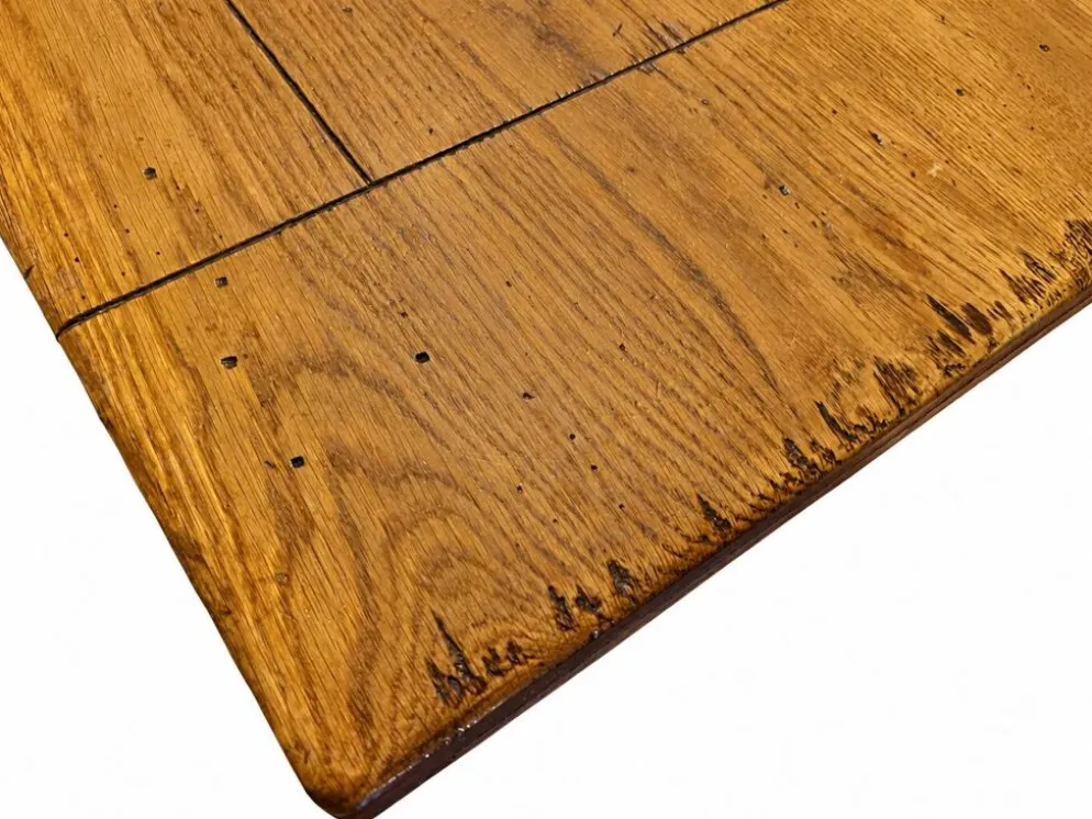Table de ferme ancienne en chêne massif 120 cm