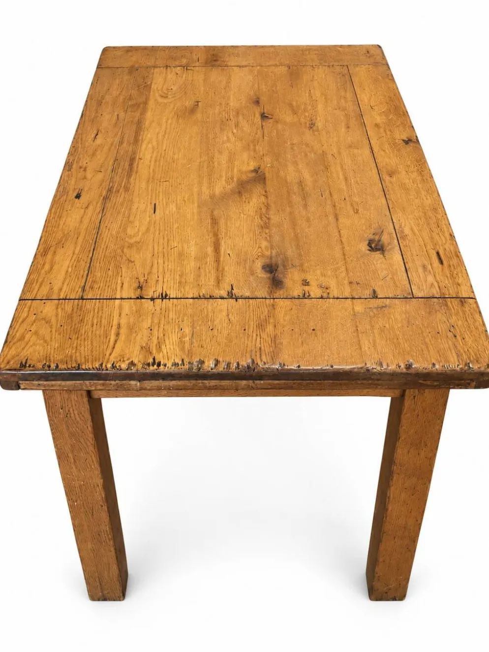 Table de ferme ancienne en chêne massif 120 cm