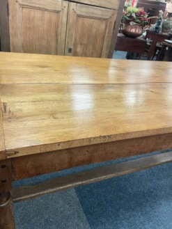 Table de ferme ancienne Louis XIII en chêne massif – Console / Îlot d'