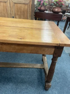 Table de ferme ancienne Louis XIII en chêne massif – Console / Îlot d'