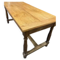 Table de ferme ancienne Louis XIII en chêne massif – Console / Îlot d'