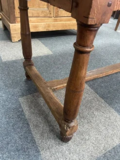 Table de ferme ancienne Louis XIII en chêne massif – Console / Îlot d'