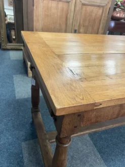 Table de ferme ancienne Louis XIII en chêne massif – Console / Îlot d'