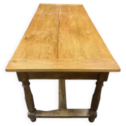 Table de ferme ancienne Louis XIII en chêne massif – Console / Îlot d'