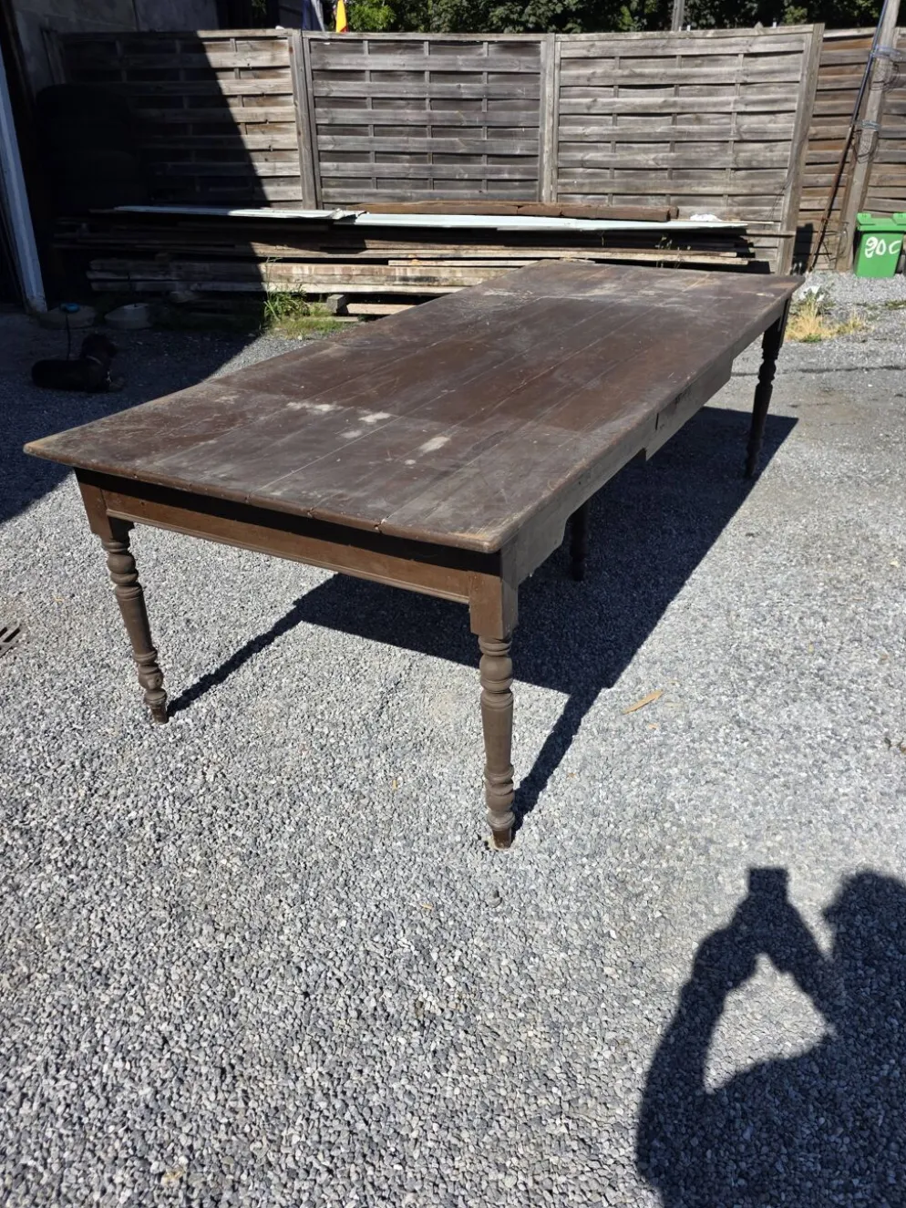 Table de ferme ancienne XXL , 268 × 110cm