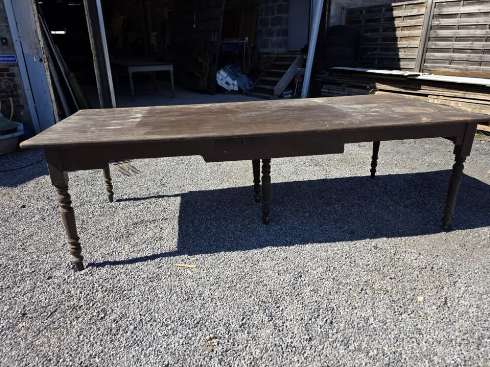 Table de ferme ancienne XXL , 268 × 110cm