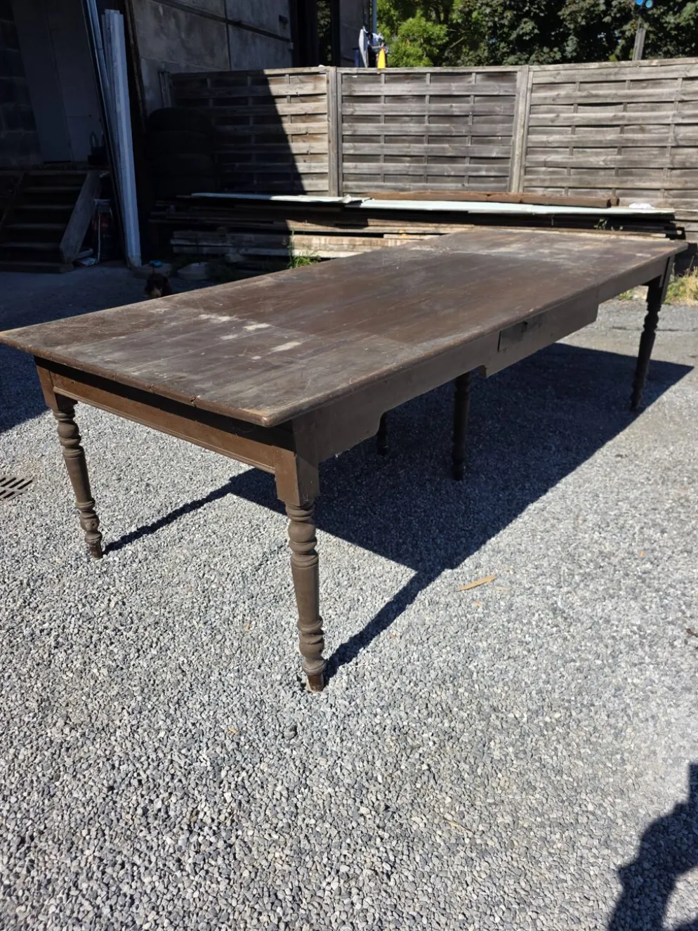 Table de ferme ancienne XXL , 268 × 110cm
