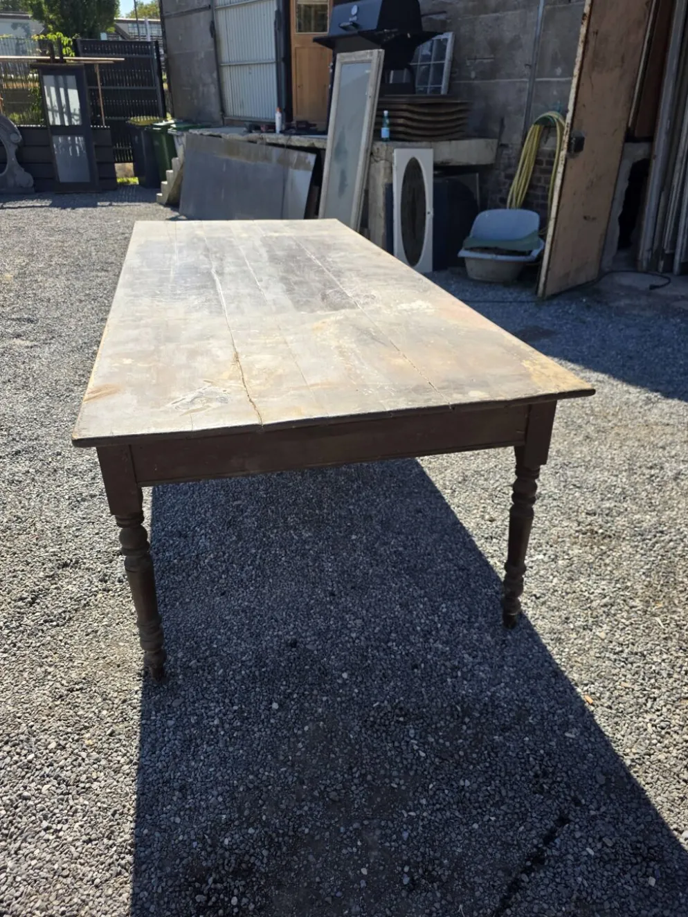 Table de ferme ancienne XXL , 268 × 110cm