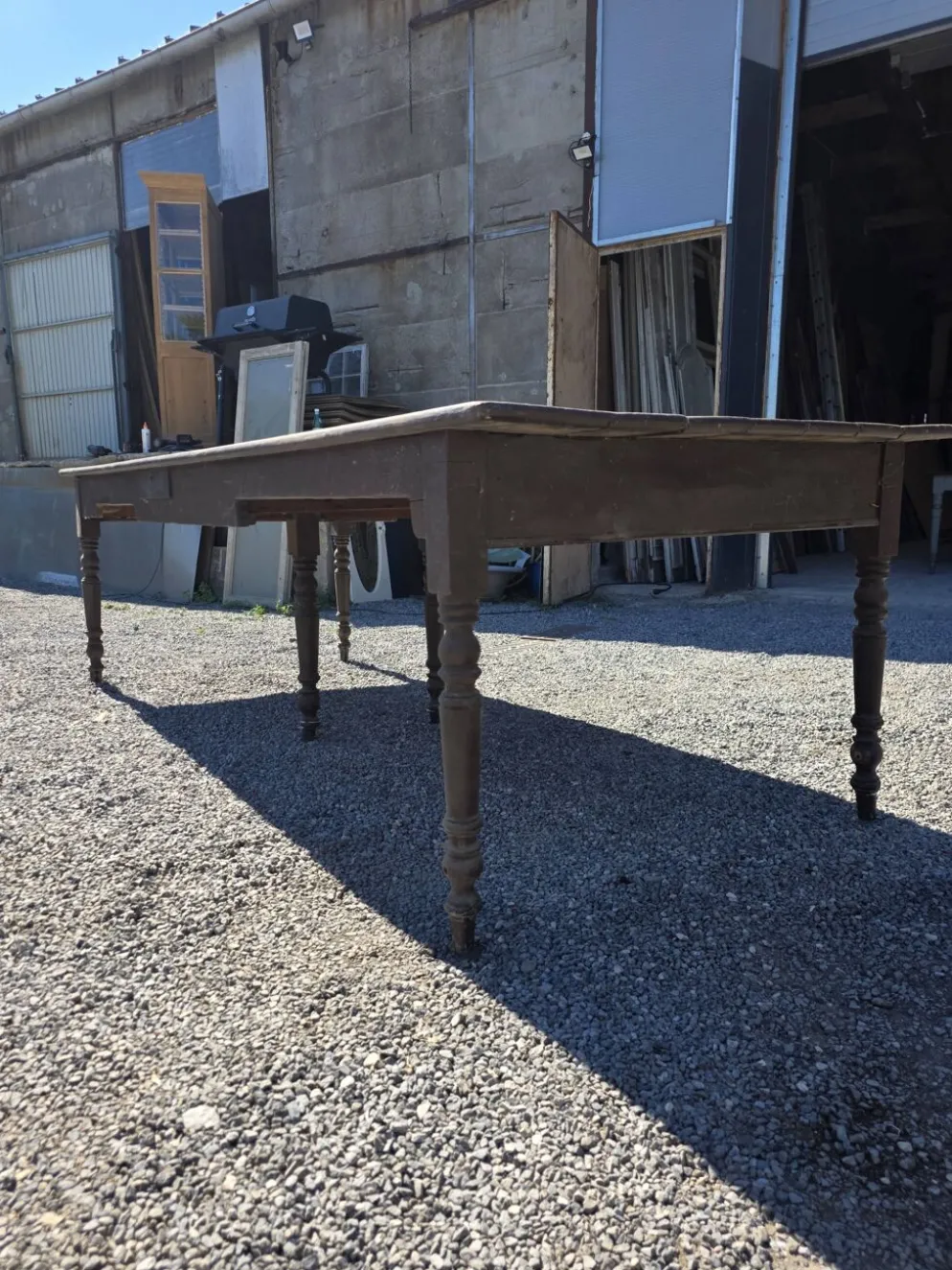 Table de ferme ancienne XXL , 268 × 110cm