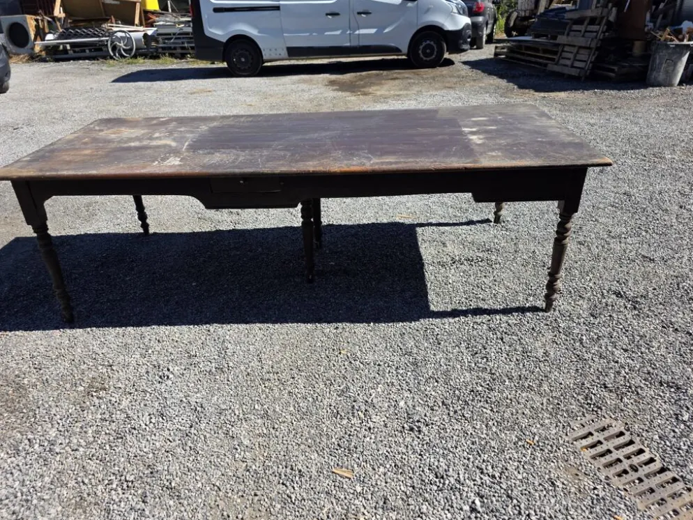 Table de ferme ancienne XXL , 268 × 110cm