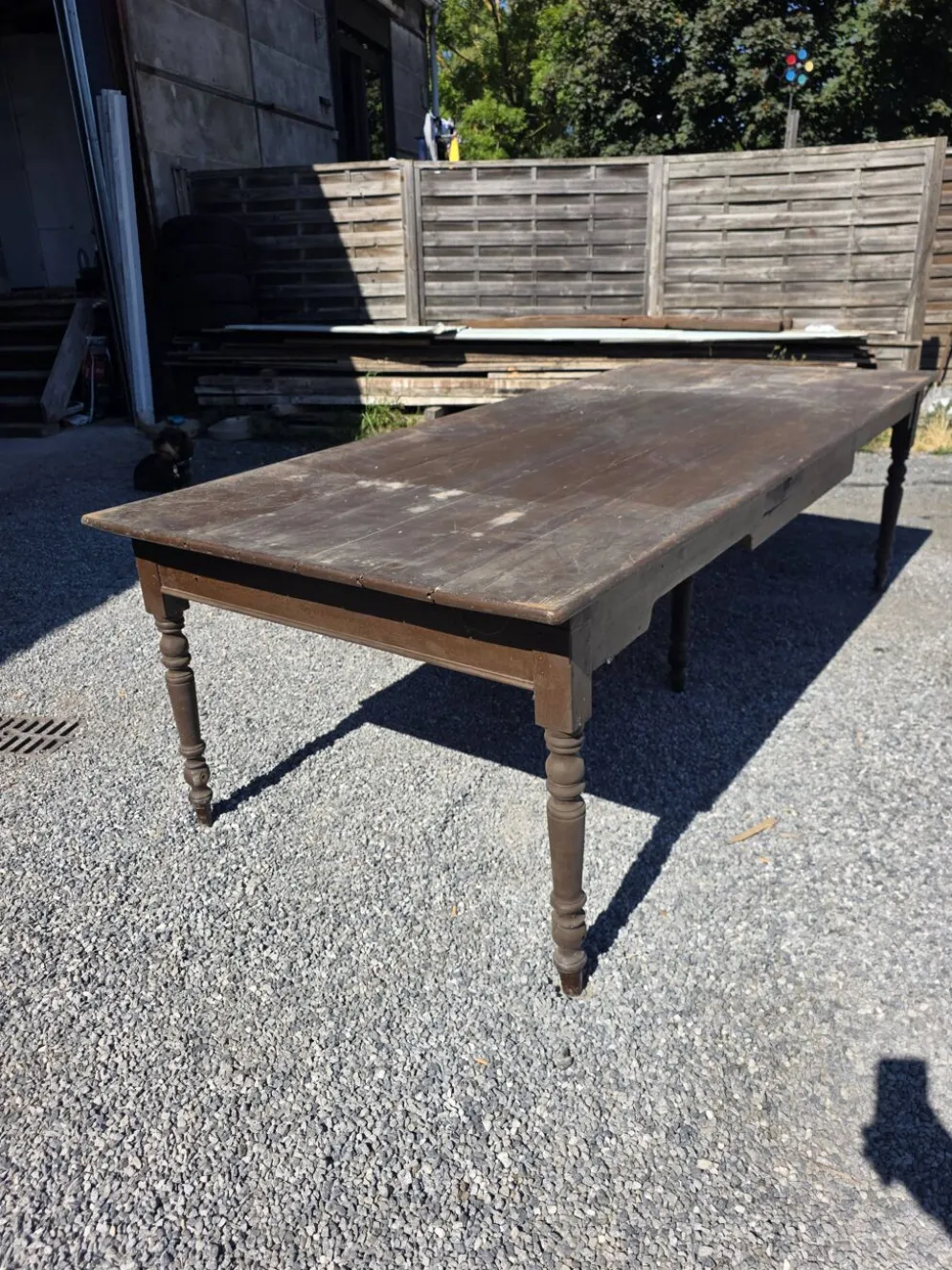 Table de ferme ancienne XXL , 268 × 110cm