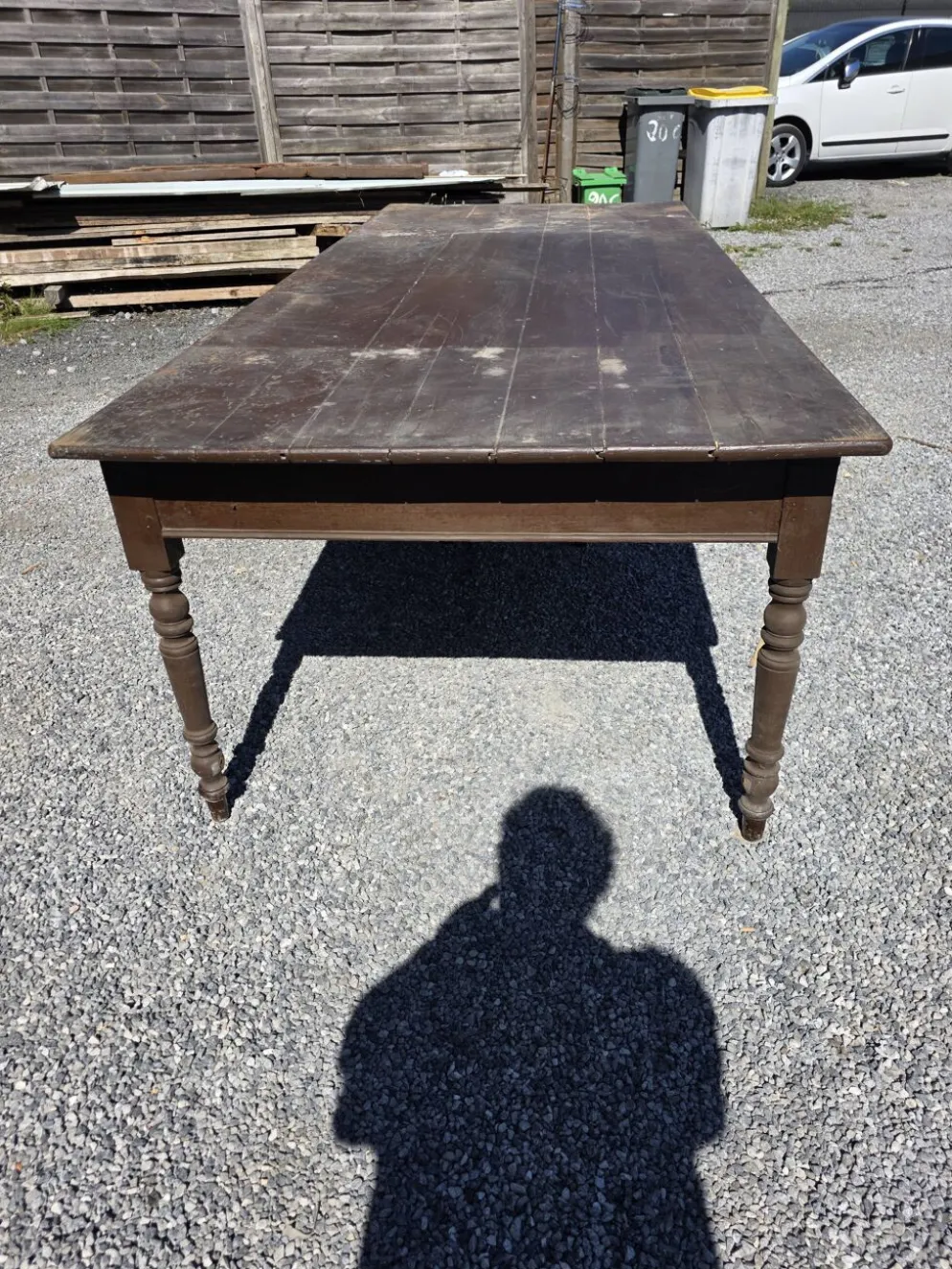 Table de ferme ancienne XXL , 268 × 110cm