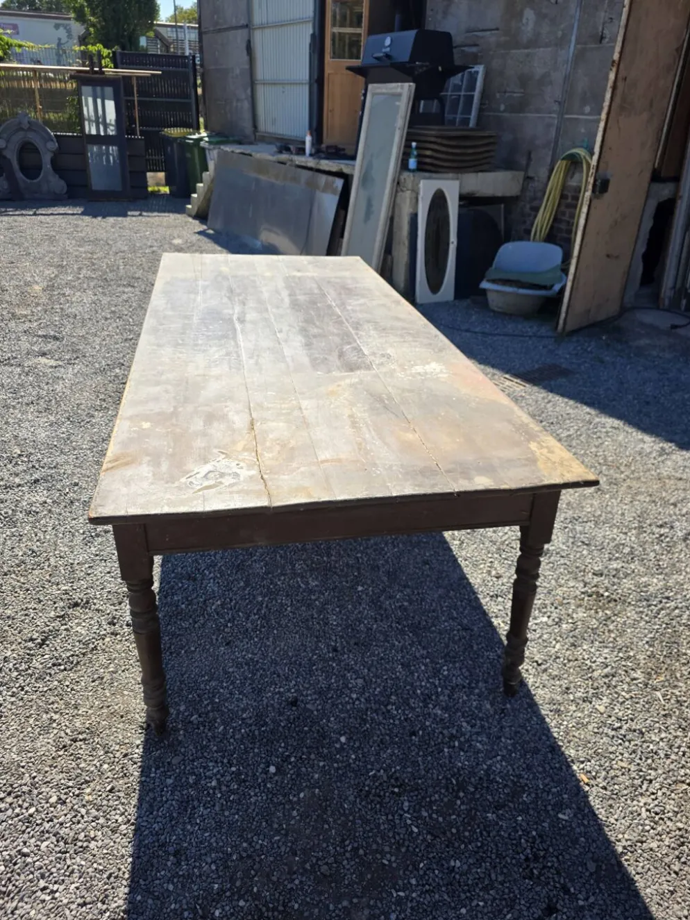 Table de ferme ancienne XXL , 268 × 110cm