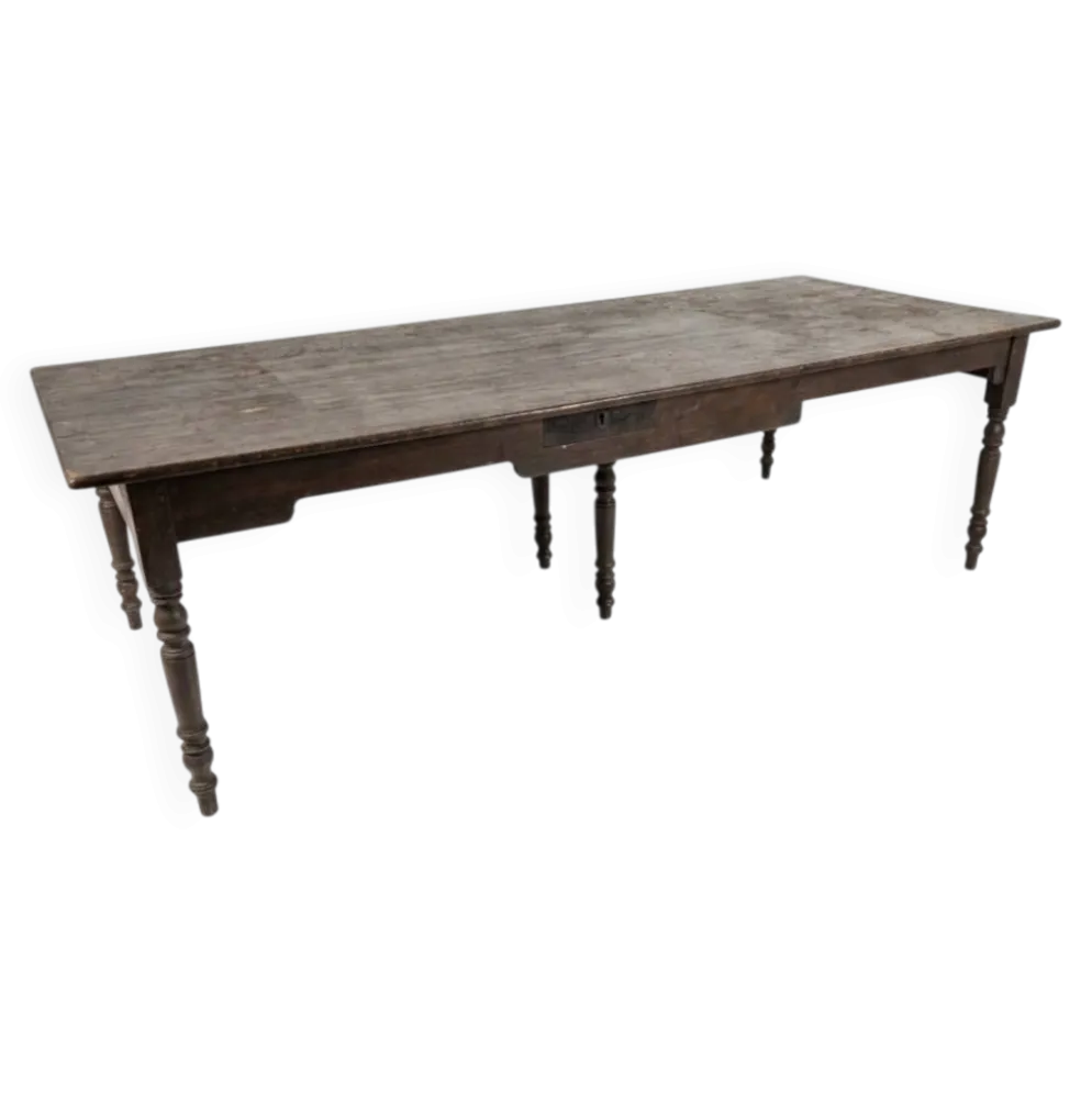Table de ferme ancienne XXL , 268 × 110cm